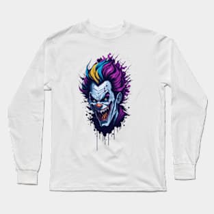 Grinning Nightmares - Sinister Clown Long Sleeve T-Shirt